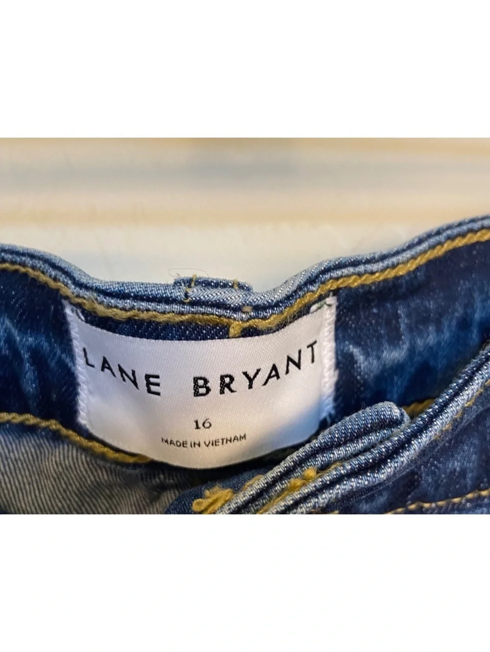 Lane Bryant Dark Blue Denim Relaxed Fit Jean Shorts